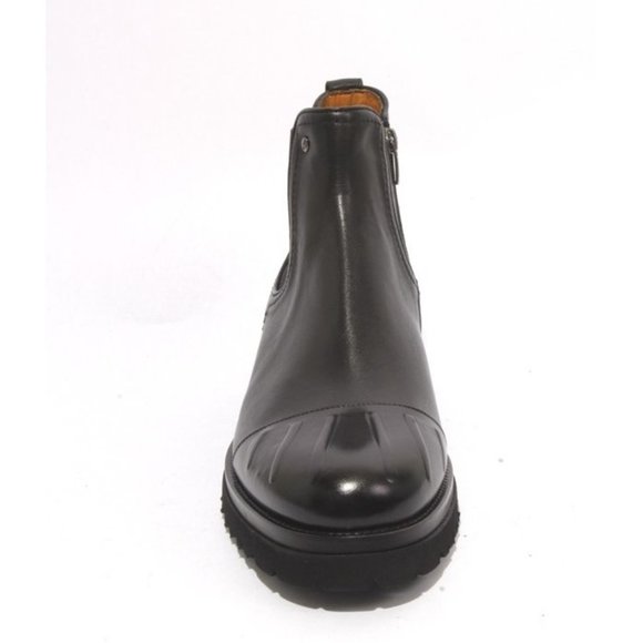 Roberto Serpentini 50402 Black Leather Elastic Zip-Up Ankle Boots main image 3